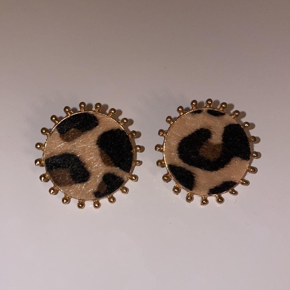 Cheetah print earrings
